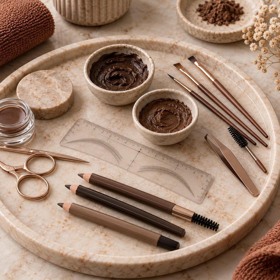 Diseño de cejas con henna